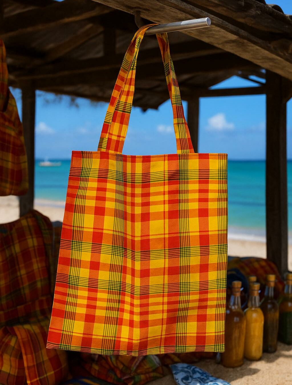 Tote bag en tissu madras